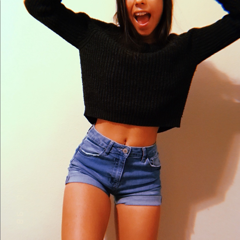 Cute grey knitted sweatshirt
